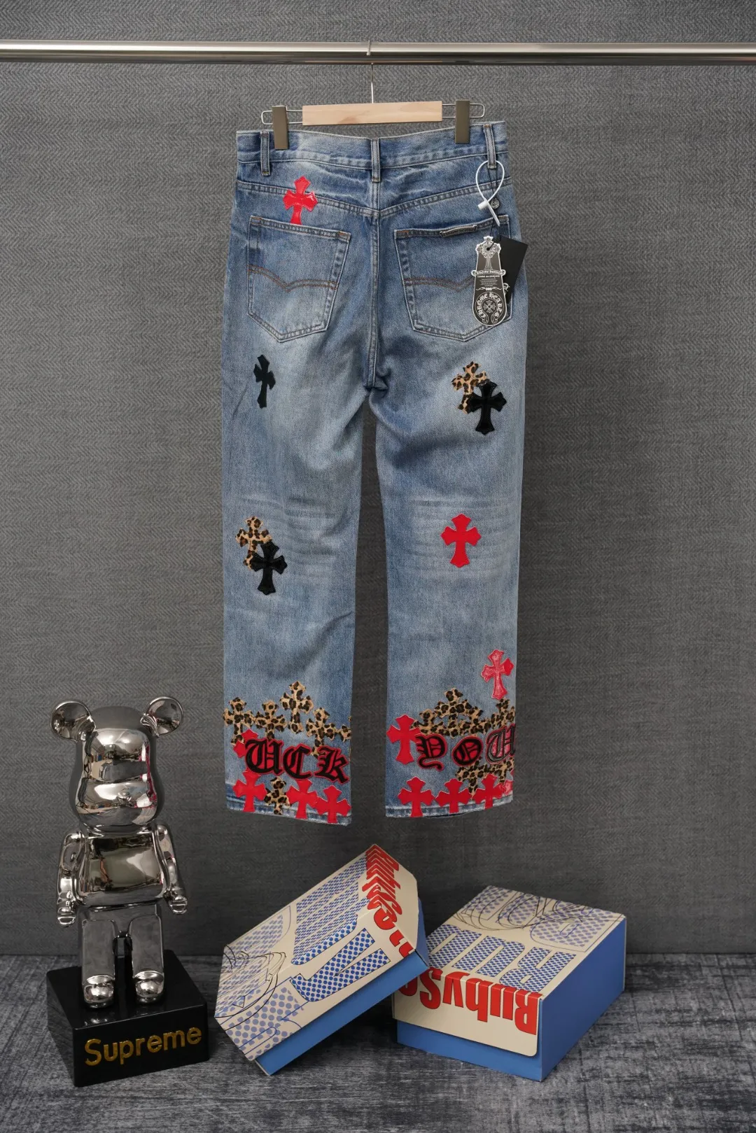 ：S 042 & Chrome Hearts Same Style ：Blue Size：28 30 32 34 （S-XL)